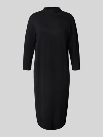 comma Knielanges Strickkleid mit Stehkragen und 3/4-Arm Black 2
