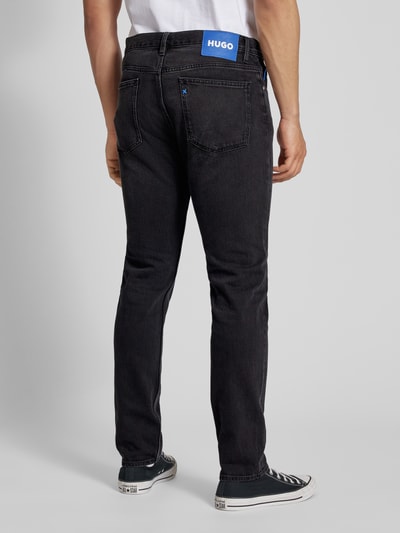 Hugo Blue Slim Fit Jeans im 5-Pocket-Design Modell 'Ash' Dunkelgrau 5