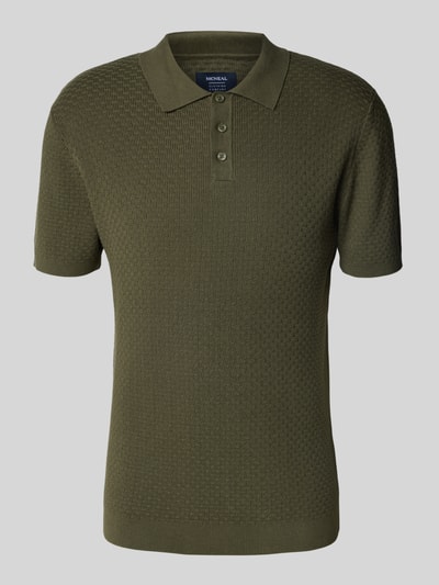MCNEAL Gebreide polo met korte knoopsluiting Olijfgroen - 2