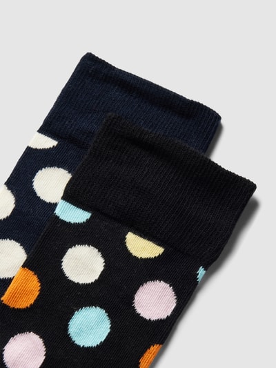 Happy Socks Sokken met all-over motief, model 'Classic Big Dot' Zwart - 2