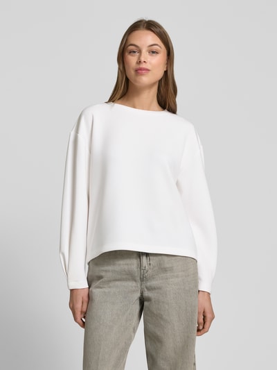 s.Oliver RED LABEL Relaxed Fit Sweatshirt aus Modal-Mix-Scuba Weiss 4