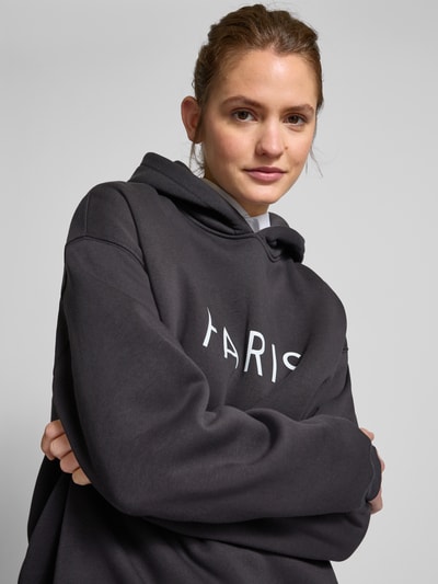 Gina Tricot Oversized Hoodie mit Statement-Print Black 3