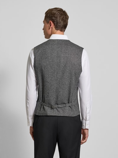 Carl Gross Wollen gilet met zijde model 'Wilson' Middengrijs - 5