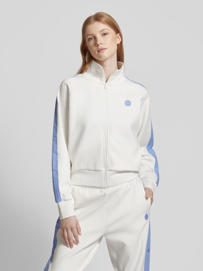 Hugo Blue Sweatjacke mit Label-Detail Modell 'Demilie' Offwhite 4