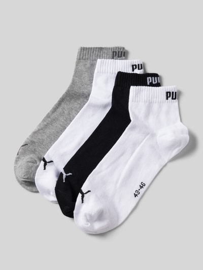 Puma Socken mit Logo-Detail im 4er-Pack Mittelgrau 1