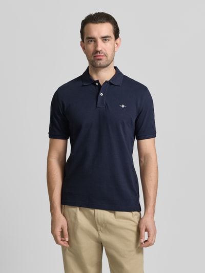 GANT koszulka polo o kroju slim fit z wyhaftowanym logo Granatowy 4
