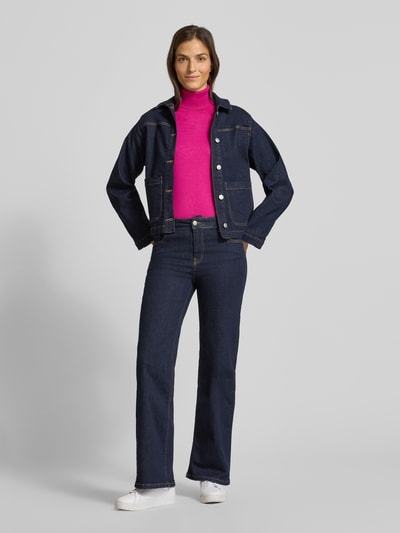 Christian Berg Woman Strickpullover mit gerippten Abschlüssen Fuchsia 1