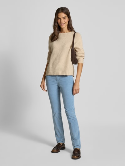 Brax Spodnie sztruksowe o kroju slim fit z mieszanki bawełny model ‘Mary’ Błękitny 1