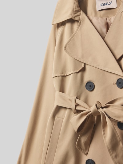 Only Regular Fit Trenchcoat mit Taillengürtel zum Binden Modell 'CHLOE' Stein 2