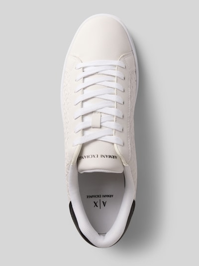 ARMANI EXCHANGE Sneakers met logomotief, model 'SAFFIANO' Wit - 3
