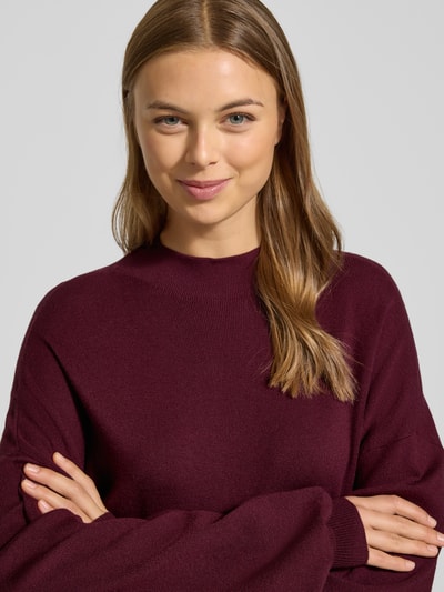 Vero Moda Loose fit gebreide jurk van viscosemix, model 'NANCY' Bordeaux - 3