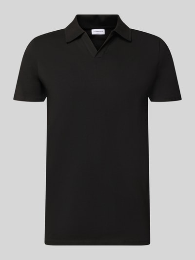 Lindbergh Slim Fit Poloshirt mit V-Ausschnitt Black 2