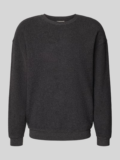 American Vintage Sweatshirt mit gerippten Abschlüssen Modell 'BOBYPARK' Anthrazit 2