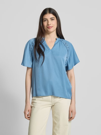 B.Young Regular fit blouse met kant, model 'HACCA' Blauw - 4