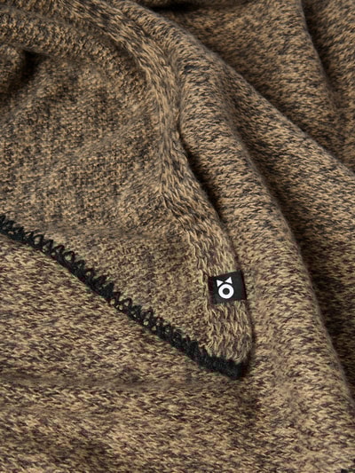 OPUS Sjaal met labeldetail, model 'Amadsi Mix' Donkerbruin - 2