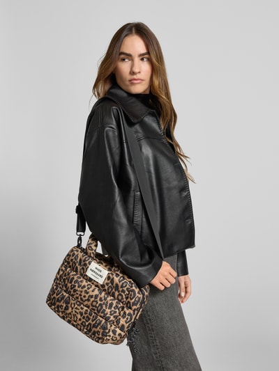 MADS NØRGAARD Handtasche mit Allover-Animal-Print Modell 'Boxy' Mittelbraun 1