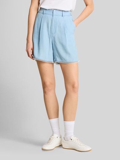 Tom Tailor Denim Damen Stoffshorts aus Lyocell mit Spitzenborte Bleu 4
