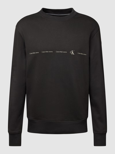 Calvin Klein Jeans Sweatshirt mit Logo-Print Modell 'REPEAT' Black 2