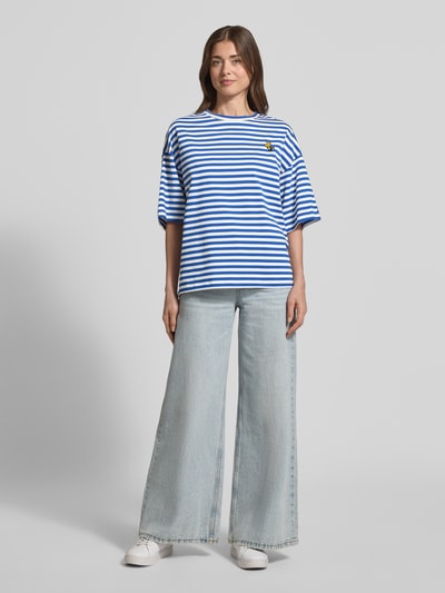 Essentiel Antwerp Oversized t-shirt z czystej bawełny model 'JARINERO STRIPED' Złamany biały 1