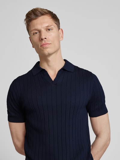 Baldessarini Poloshirt met structuurpatroon Marineblauw - 3