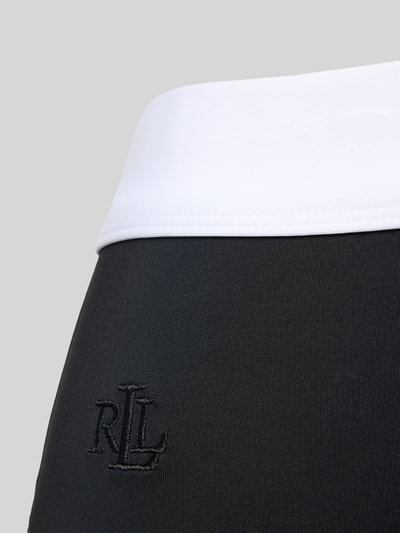 Lauren Ralph Lauren High Waist Bikini-Hose mit Logo-Stitching Modell 'BEL AIR' Black 2