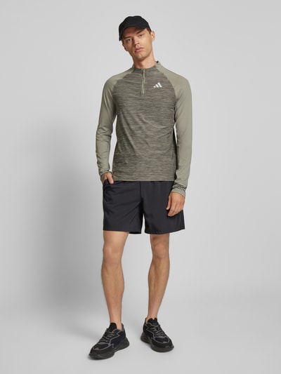 Adidas Training Sweatshirt mit Stehkragen Oliv 1