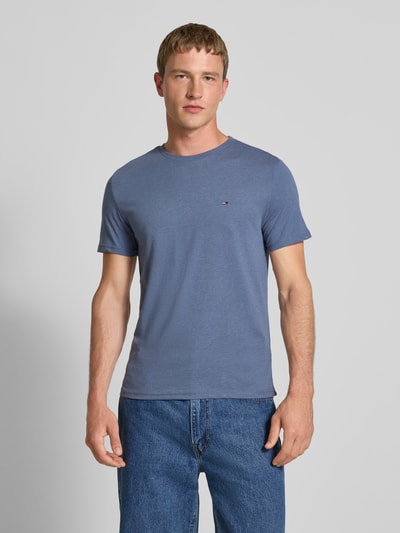 Tommy Jeans Regular Fit T-Shirt aus Baumwoll-Mix Jeansblau Melange 4