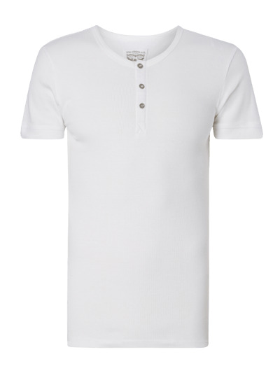 Levi's® Serafino-Shirt mit Rippenstruktur Weiss 1