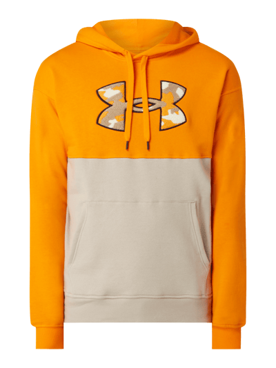 Under Armour Bluza z kapturem z nadrukiem flokowym z logo  Pomarańczowy 2