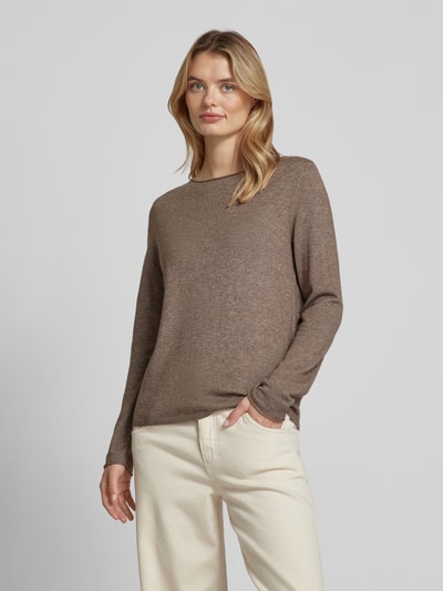 Marc O'Polo Pullover met scheerwol Lichtbruin - 4