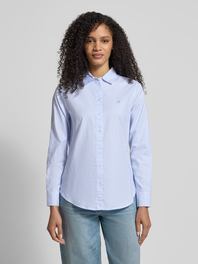 Fynch-Hatton Regular Fit overhemdblouse van puur katoen Lichtblauw - 4