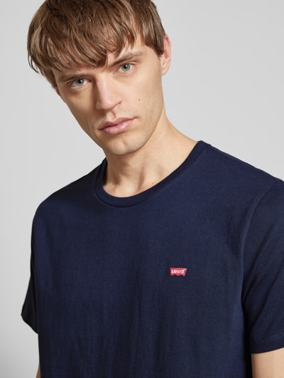 Levi's® T-shirt met labelstitching Marineblauw - 3