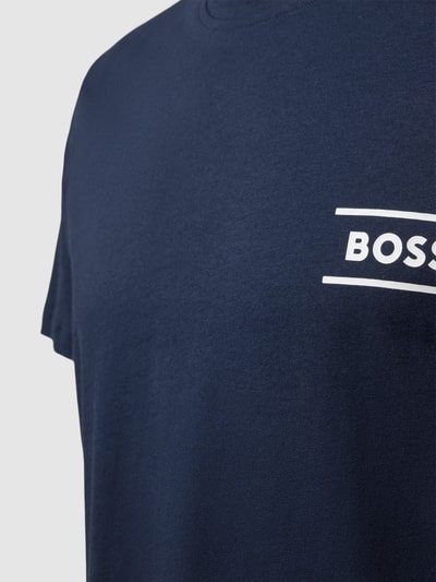 BOSS T-Shirt mit Label-Print Dunkelblau 2