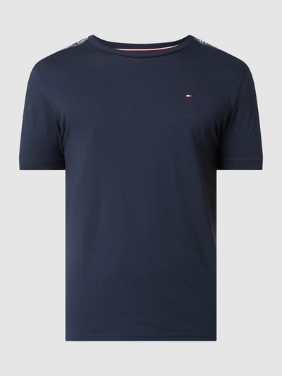 Tommy Hilfiger T-shirt z lampasami Granatowy 2