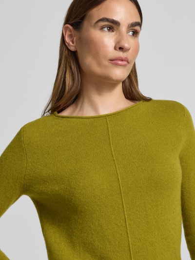 Christian Berg Woman Gebreide pullover van puur kasjmier Appeltjesgroen - 3