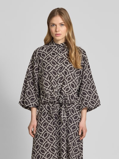 Christian Berg Woman Relaxed fit blouse met 3/4-mouwen Zwart - 4