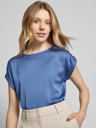 Vila Blouseshirt in satijnlook, model 'ELLETTE' Blauw - 3