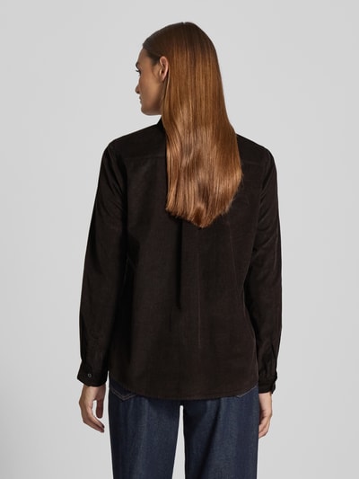 Marc O'Polo Regular fit overhemdblouse van een mix van katoen en lyocell Middenbruin - 5