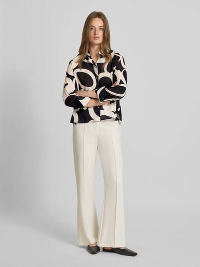 Someday Relaxed Fit Bluse im Allover-Look Modell 'Zirveli' Black 1