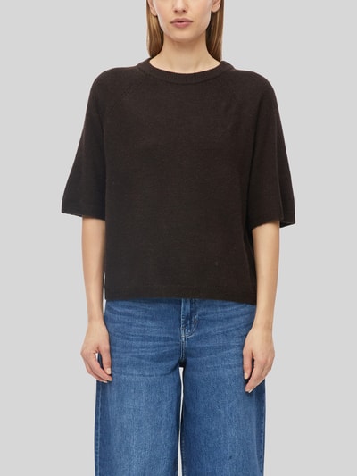 s.Oliver RED LABEL relaxed fit pullover met alpaca-aandeel Donkerbruin - 4