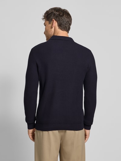 Jack & Jones Premium Strickpullover mit gerippten Abschlüssen Modell 'EASTON' Dunkelblau 5