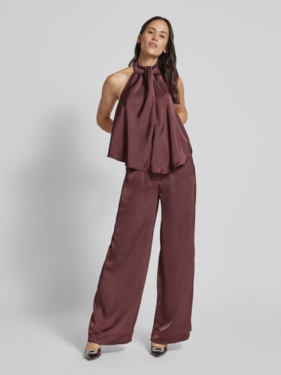 mbyM Stoffen broek met elastische band, model 'Asaka' Bordeaux - 1