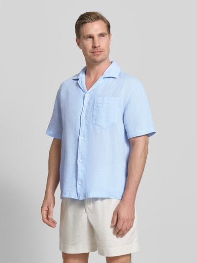 HUGO Regular Fit Freizeithemd aus reinem Leinen Modell 'EXOLINO' Hellblau 4