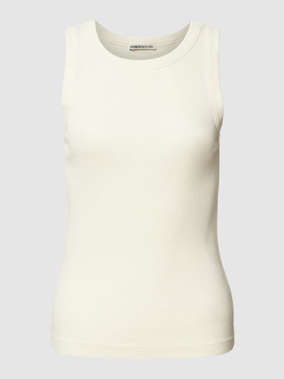 Drykorn Tanktop in fijnriblook, model 'OLINA' Offwhite - 2