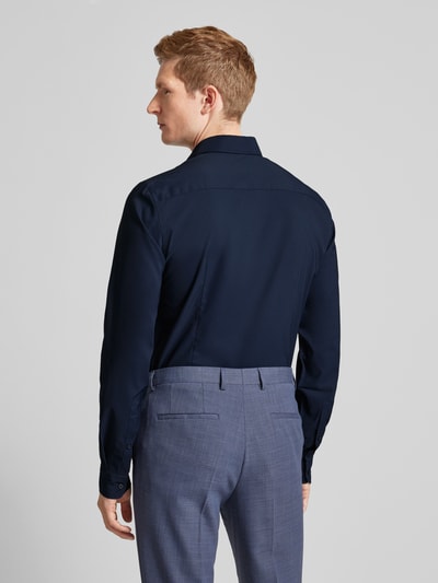 Jake*s Slim fit zakelijk overhemd met kentkraag Marineblauw - 5