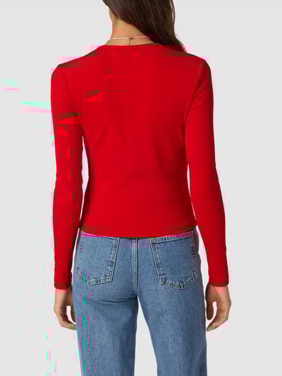 Tommy Jeans Longsleeve in Ripp-Optik Modell 'BABY' Rot 5