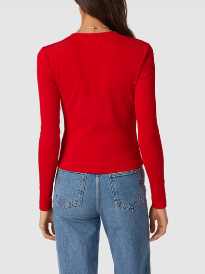 Tommy Jeans Longsleeve in Ripp-Optik Modell 'BABY' Rot 5