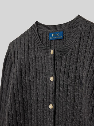 Polo Ralph Lauren Teens Gebreid jack met kabelpatroon en labelstitching Middengrijs - 2