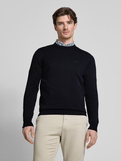 Barbour Gebreide pullover met ribboorden Donkerblauw - 4