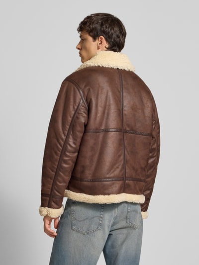 Jack & Jones Regular fit jack in leerlook, model 'Liverpool' Donkerbruin - 5